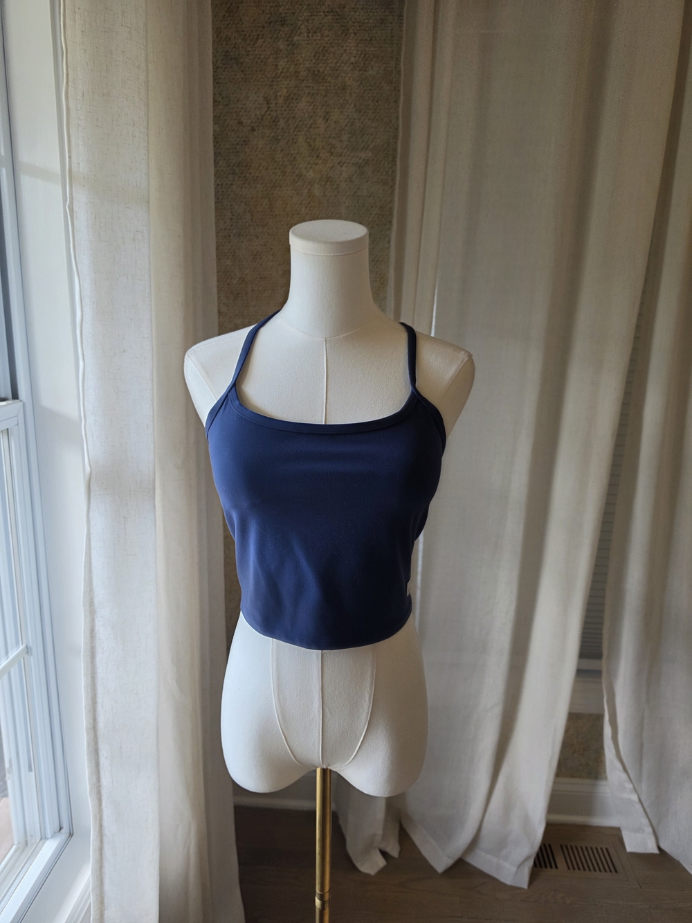 Vuori AllTheFeels Support Tank 2.0 Blue Coast Size M Racerback Crop Top